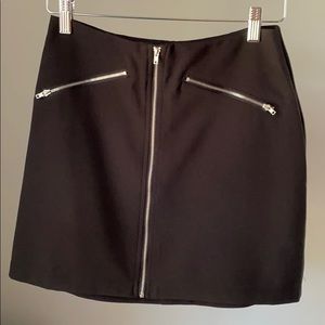 Black mini skirt